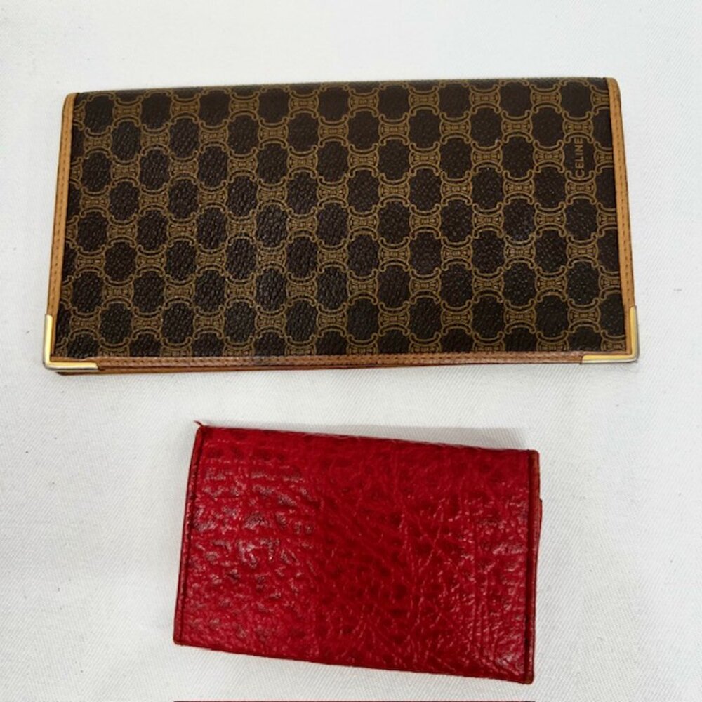 Authentic CELINE M06 Macadam Wallet PVC/leather & Key holder Red leather ( 94) - Picture 3 of 10